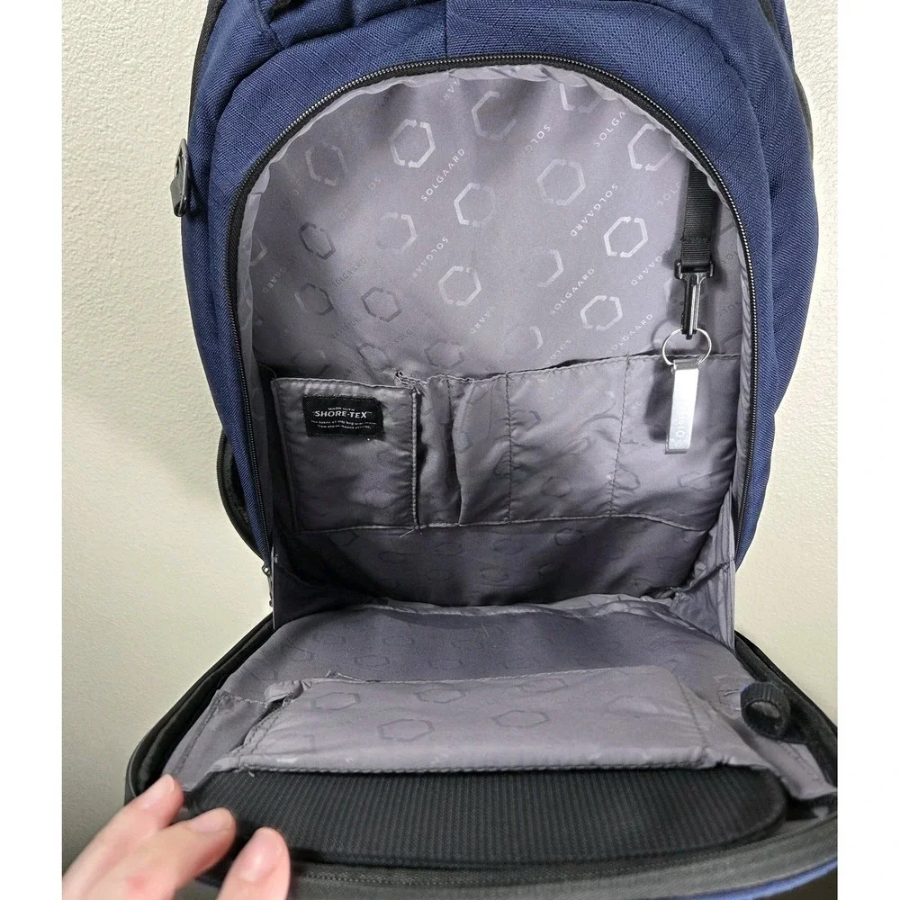Solgaard Lifepack 2.0 Archive Anti Theft Laptop Backpack Navy USB RFID 15